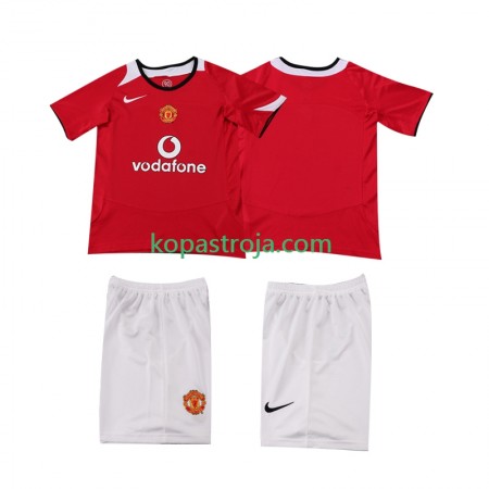 Billiga Fotbollströjor Manchester United 2006 Retro Barn Hemma tröja 2005 Kortärmad